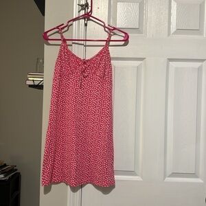 American Eagle Outfitters Pink Polka Dot Dress